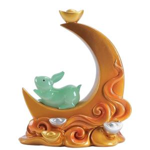 Cute Color Changing Bunny Statue for Tea Lovers