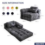 MaxYOYO L-Shaped Convertible Sofa Bed, Dark Grey