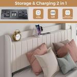 Double Size Bed Frame with Storage and USB Ports