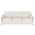 Beige 3-Seater Sofa Bed with Easy Assembly