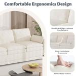 Beige 3-Seater Sofa Bed with Easy Assembly