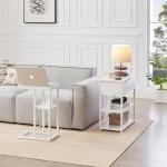 CASADISO 3-Tier Bedside Table with Power Ports