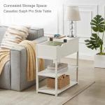 CASADISO 3-Tier Bedside Table with Power Ports