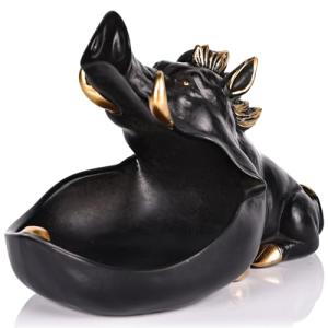 Black Wild Boar Key Bowl and Candy Dish