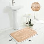 Non-Slip Soft Beige Bath Mat 16"x24