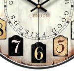 Silent Retro Round Wall Clock for Home Decor