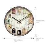 Silent Retro Round Wall Clock for Home Decor