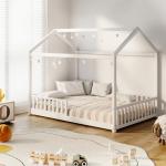 Oikiture Kids Double Bed Frame with Wooden Base