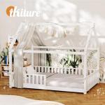 Oikiture Kids Double Bed Frame with Wooden Base