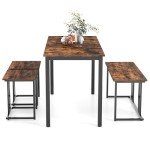 Giantex 4-Piece Wooden Dining Set with Bench