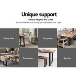 Iron Table Legs with Non-Slip Pads - Black