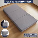 Portable Tri-Fold Mattress with Non-Slip Bottom