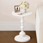 Holvity White Round Metal Coffee Table