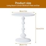 Holvity White Round Metal Coffee Table