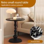 Holvity White Round Metal Coffee Table