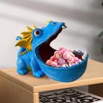 Blue Dragon Big Mouth Resin Candy Dish