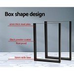 Iron Table Legs with Non-Slip Pads - Black