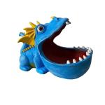 Blue Dragon Big Mouth Resin Candy Dish