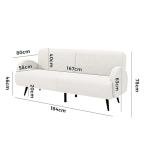 Oikiture 3-Seater Sherpa Sofa for Living Room