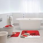 Cute Deer Christmas Bath Rug Set of 3