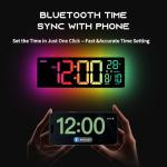 16.5" Bluetooth Digital Wall Clock with Remote
