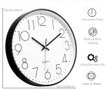 Battery Operated 12-Inch Silent Wall Clock