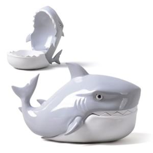 Shark Candy Dish Cookie Jar Home Decor 9.1
