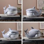 Shark Candy Dish Cookie Jar Home Decor 9.1