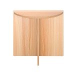 Modern Wooden Semi-Circle Coffee Table with Storage