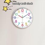 12-Inch Silent Wall Clock for Kids' Learning