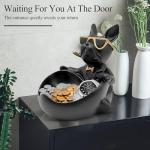 Heart-Shaped French Bulldog Candy Bowl and Key Holder