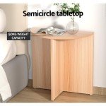 Modern Wooden Semi-Circle Coffee Table with Storage