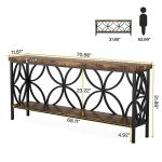 Tribesigns 70.9-Inch Rustic Industrial Sofa Table