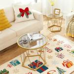 Set of 2 Round Gold Coffee Tables