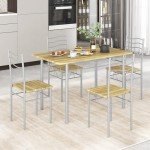Giantex 5-Piece Counter Height Dining Set