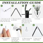 Jexine Geometric Metal Hanging Planters - 4 Pcs