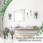 Jexine Geometric Metal Hanging Planters - 4 Pcs