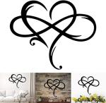 Infinity Heart Metal Art Wall Decor