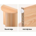 Modern Wooden Semi-Circle Coffee Table with Storage