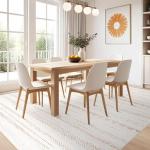 Brown Boho 5x7 Washable Area Rug for Home