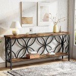 Tribesigns 70.9-Inch Rustic Industrial Sofa Table