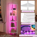 6-Tier LED Corner Shelf Organizer in White