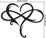 Infinity Heart Metal Wall Art for Home Decor