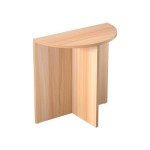 Modern Wooden Semi-Circle Coffee Table with Storage