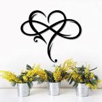 Infinity Heart Metal Wall Art for Home Decor