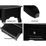 Elegant Black Console Table with 3 Drawers