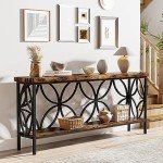 Tribesigns 70.9-Inch Rustic Industrial Sofa Table