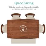 Mid-Century Modern 6-Piece Wooden Dining Set