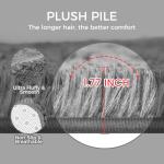 Ultra Soft Grey Shag Rug for Living Room