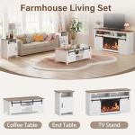 Farmhouse Nightstand with Barn Door and Shelf